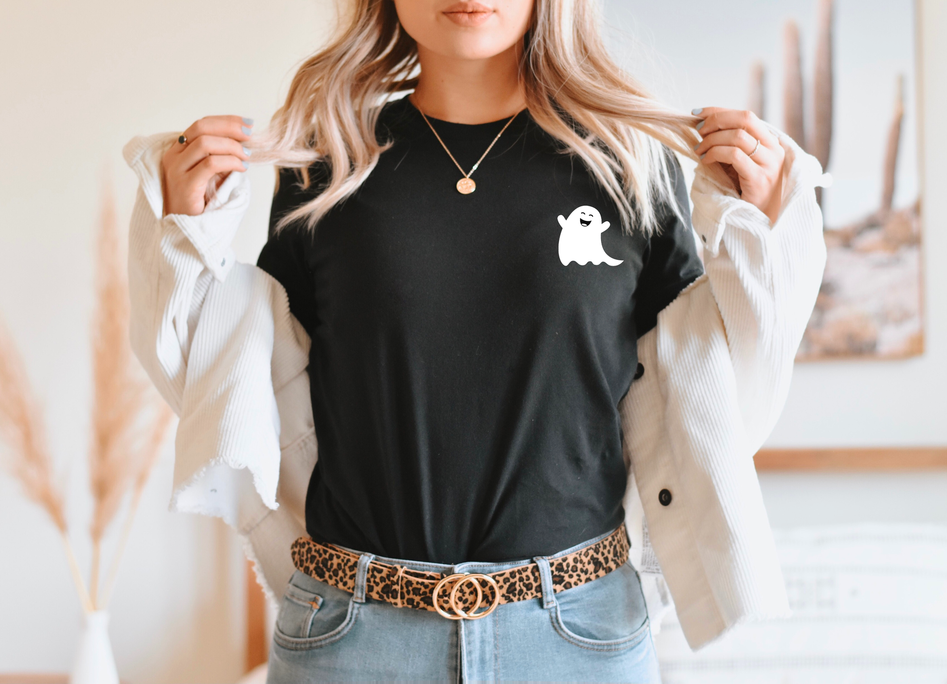 Wholesale Hey Boo Hey Graphic Tee - Black