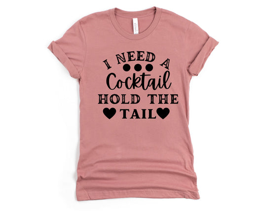 Wholesale Hold the Tail Graphic Tee - Red