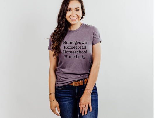 Wholesale Homegrown Graphic Tee - Heather Purple