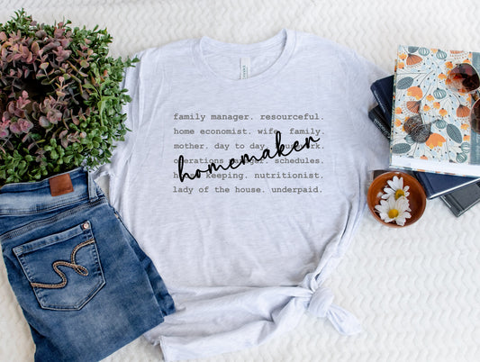 Wholesale Homemaker Graphic Tee - White