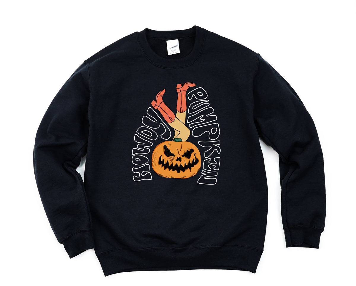 Wholesale Howdy Cowgirl Graphic Tee - Black Sweatshirt