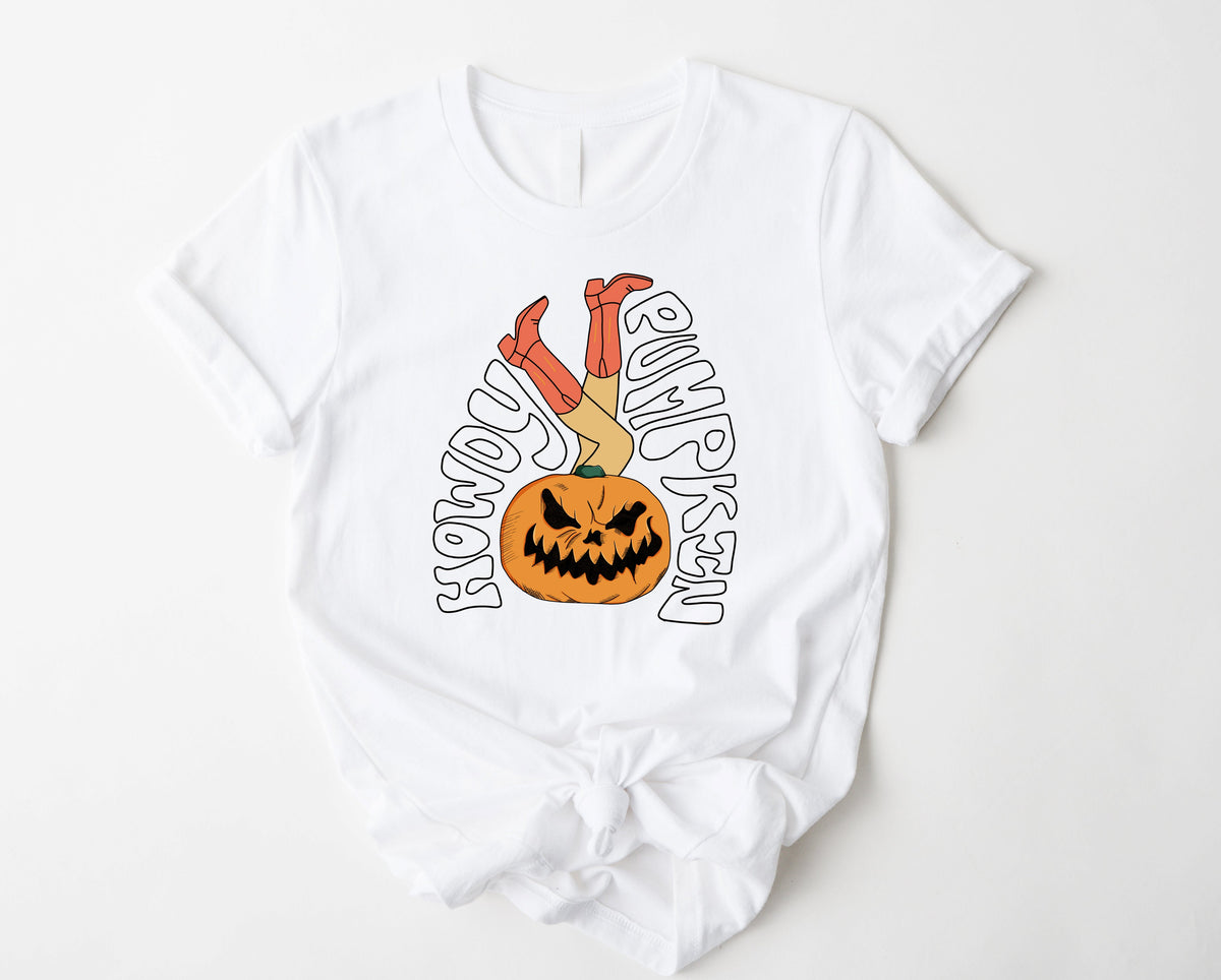Wholesale Howdy Cowgirl Graphic Tee - White Sweatshirt