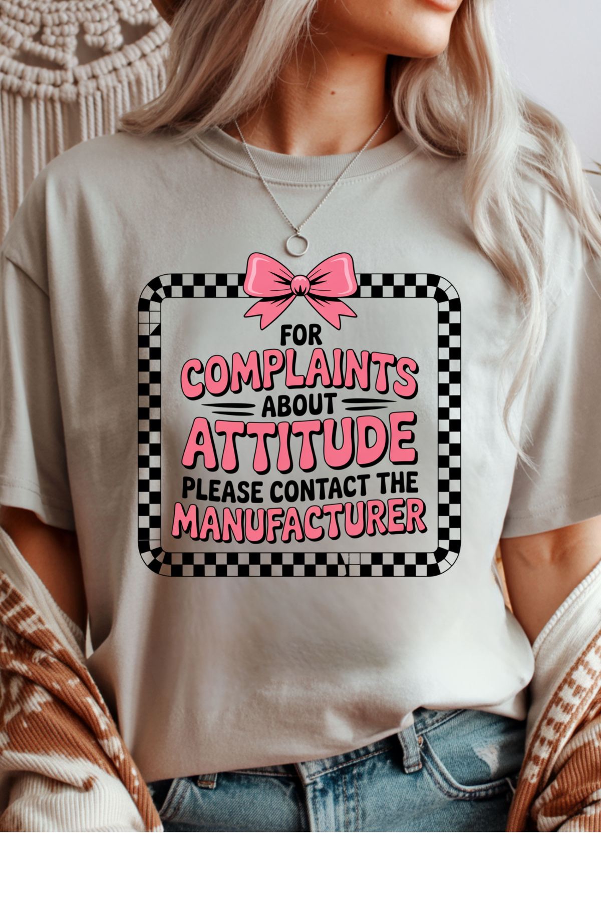 Wholesale Lilac Lane - Complaints About Attitude #8 - Ice Grey Gildan Tee