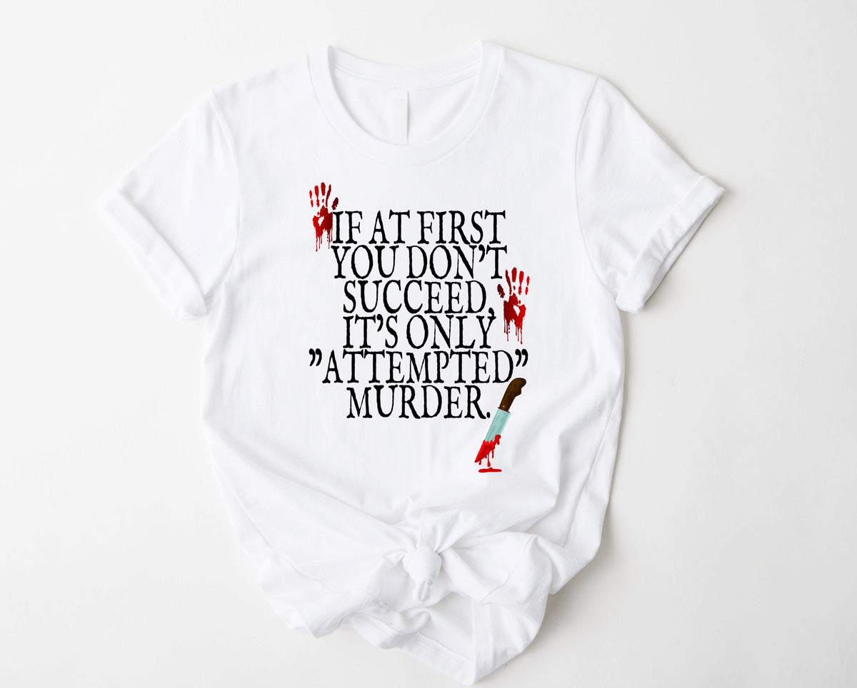 Wholesale If at First You Don't Succeed Graphic Tee - White Tee