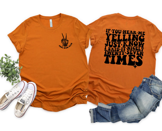 Wholesale If You Hear Me Yelling Graphic Tee - Autumn Tee