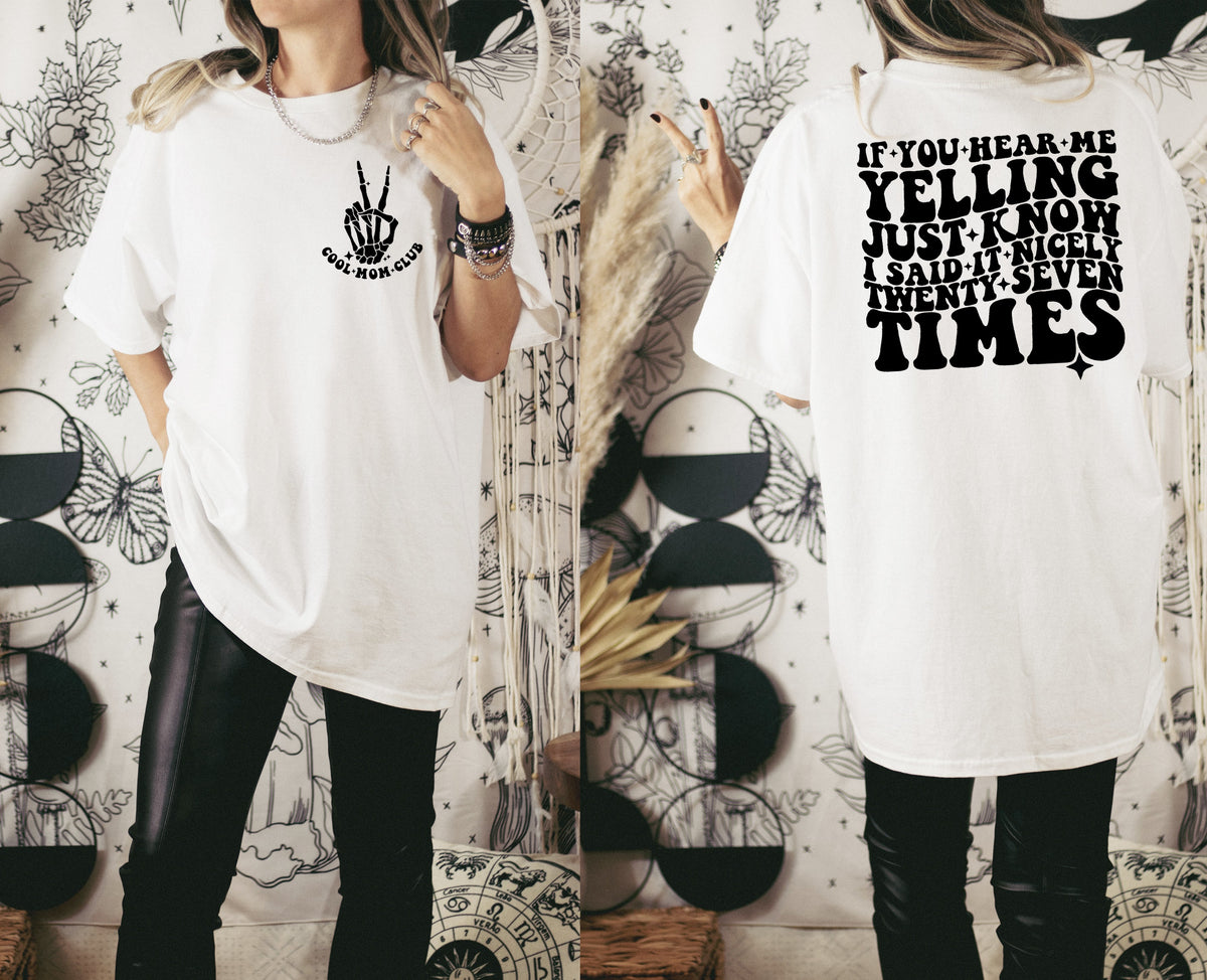 Wholesale If You Hear Me Yelling Graphic Tee - White Tee