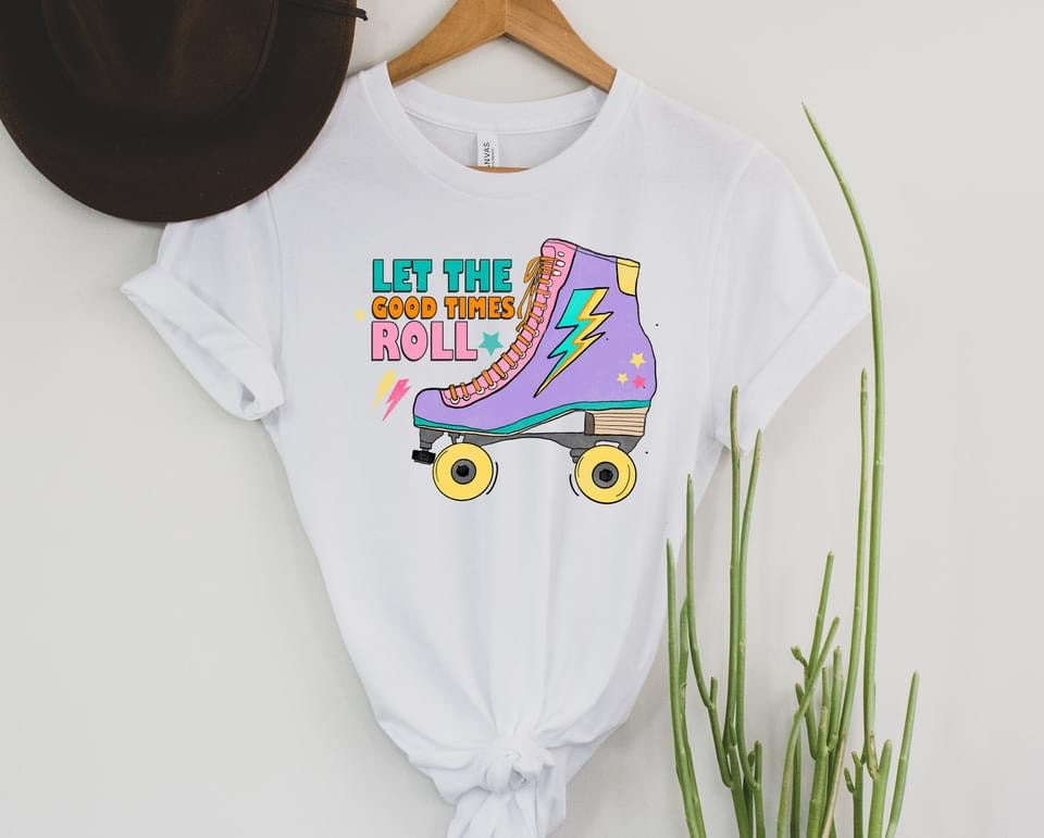Wholesale Let The Good Times Roll Graphic Tee - White