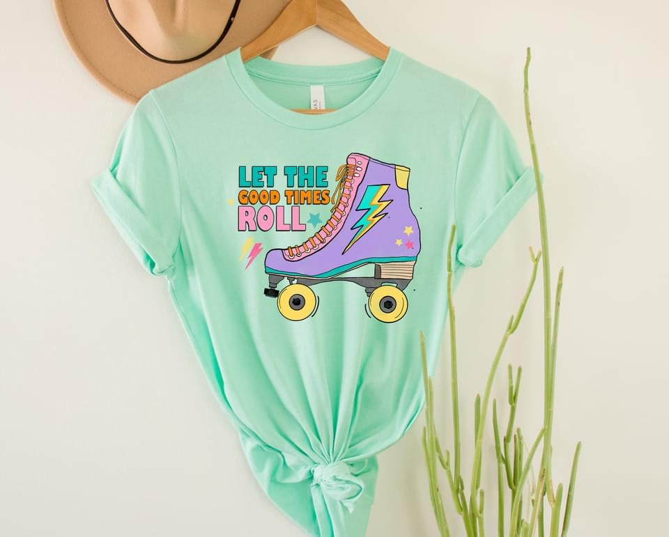 Wholesale Let The Good Times Roll Graphic Tee - Mint