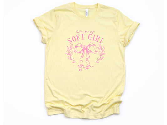 Wholesale in my soft girl era Graphic Tee - pink