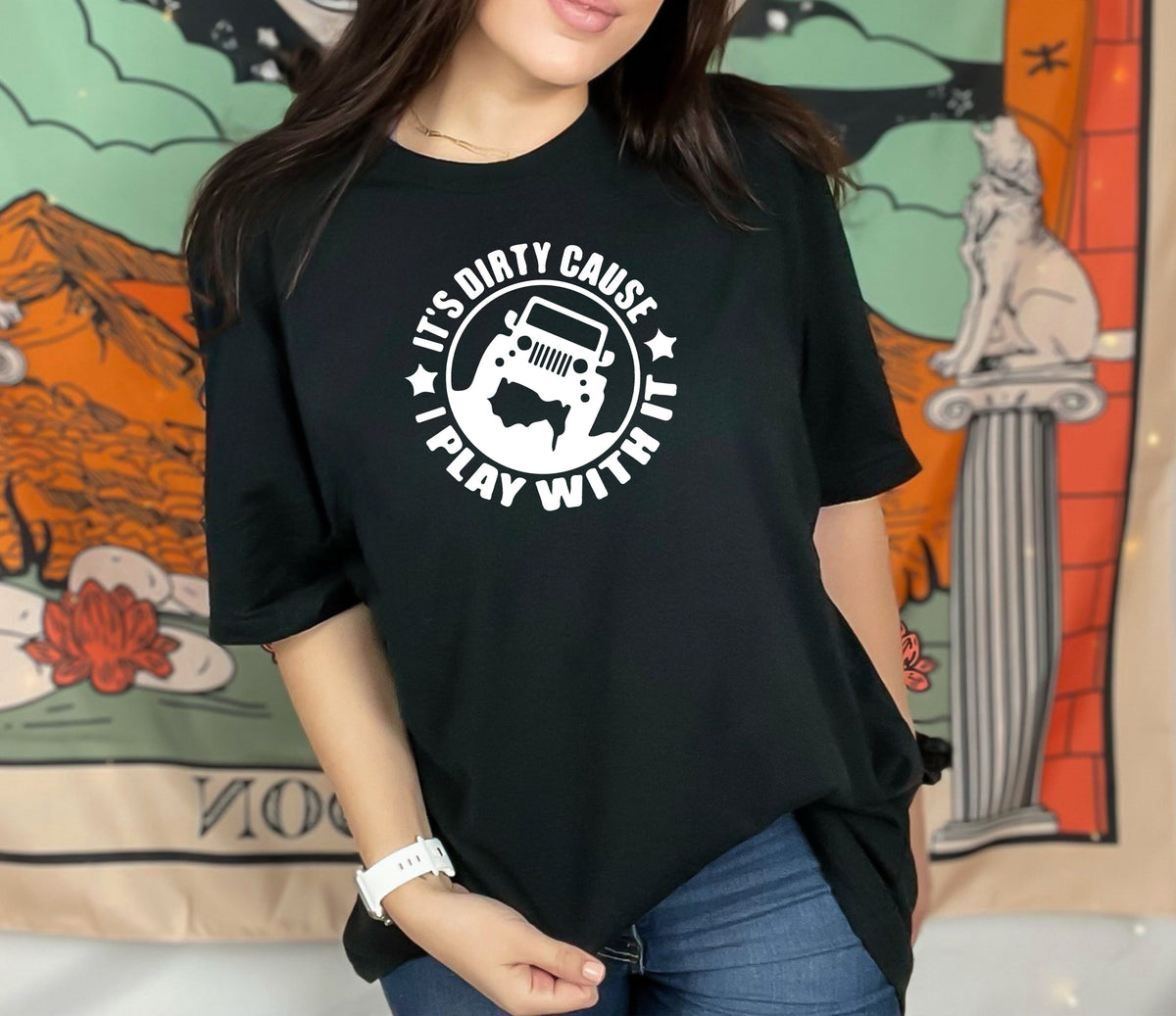 Wholesale Play With It Graphic Tee - Black