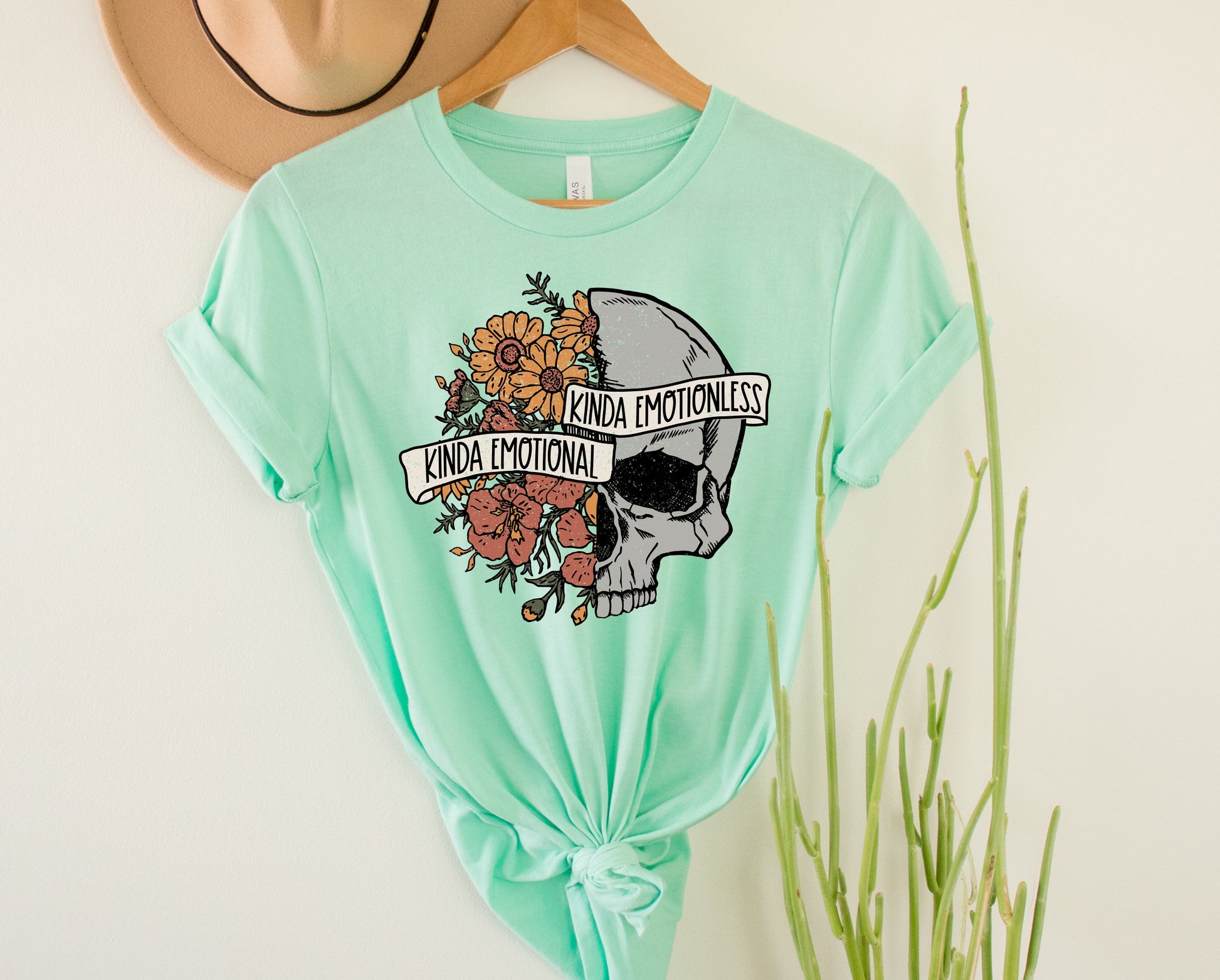 Wholesale Kinda Emotional Graphic Tee - Mint