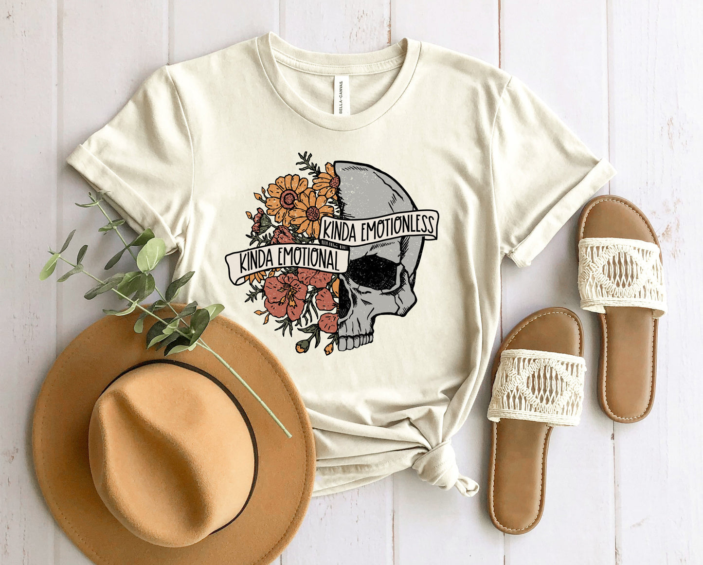 Wholesale Kinda Emotional Graphic Tee - Heather Sand