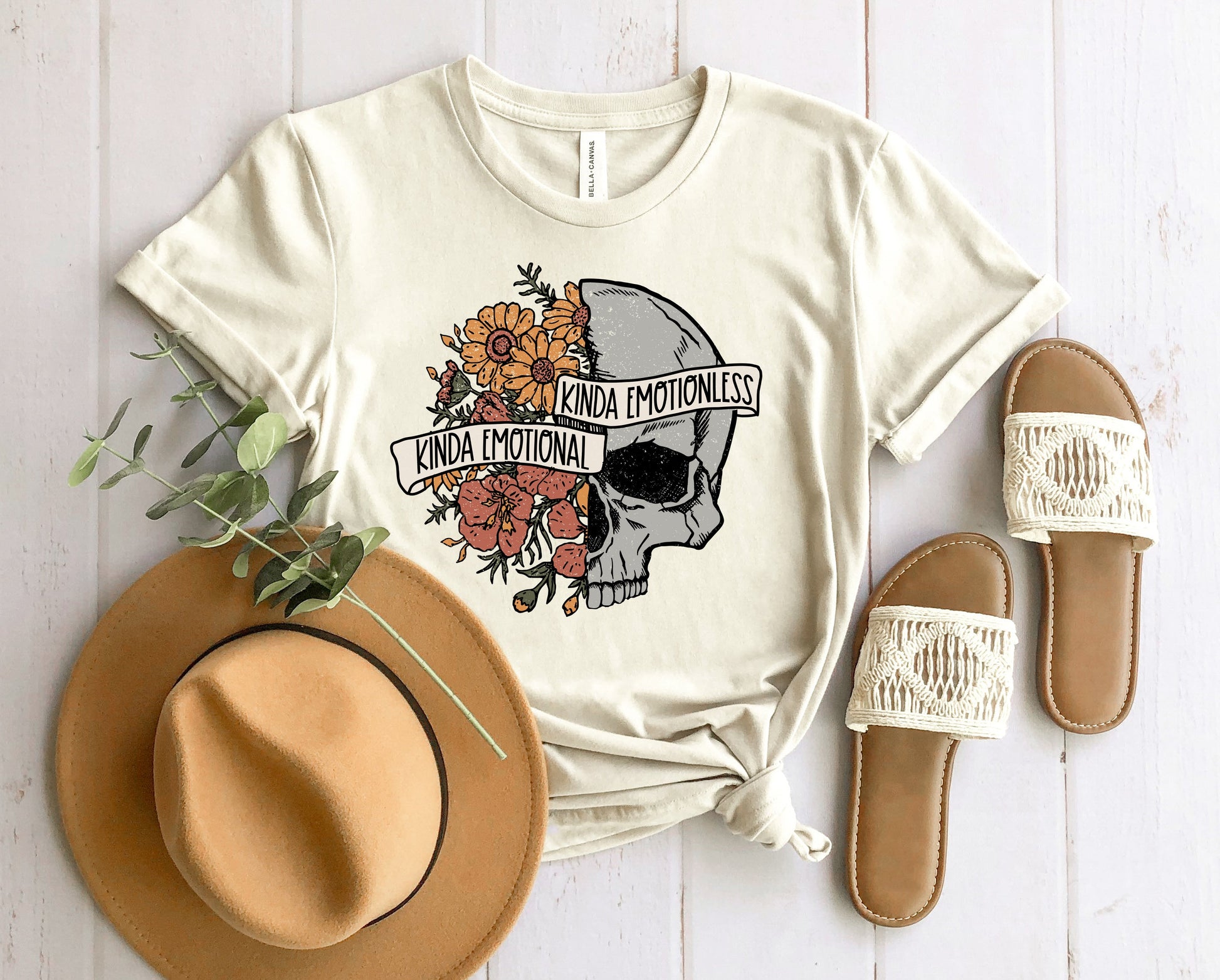 Wholesale Kinda Emotional Graphic Tee - Heather Sand