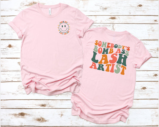 Wholesale Lash Artist Graphic Tee - White Tee