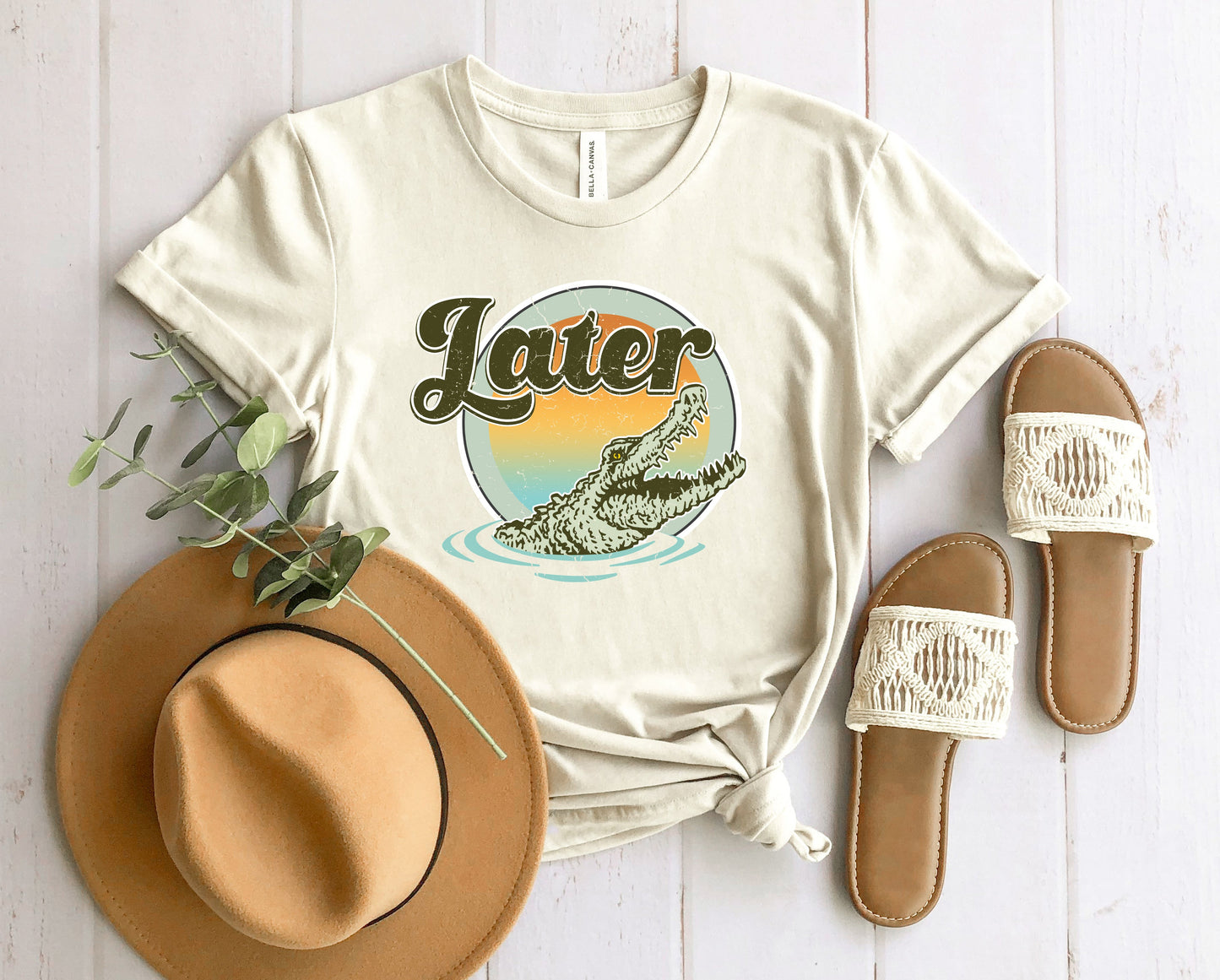 Wholesale Later Gater Graphic Tee - Heather Sand