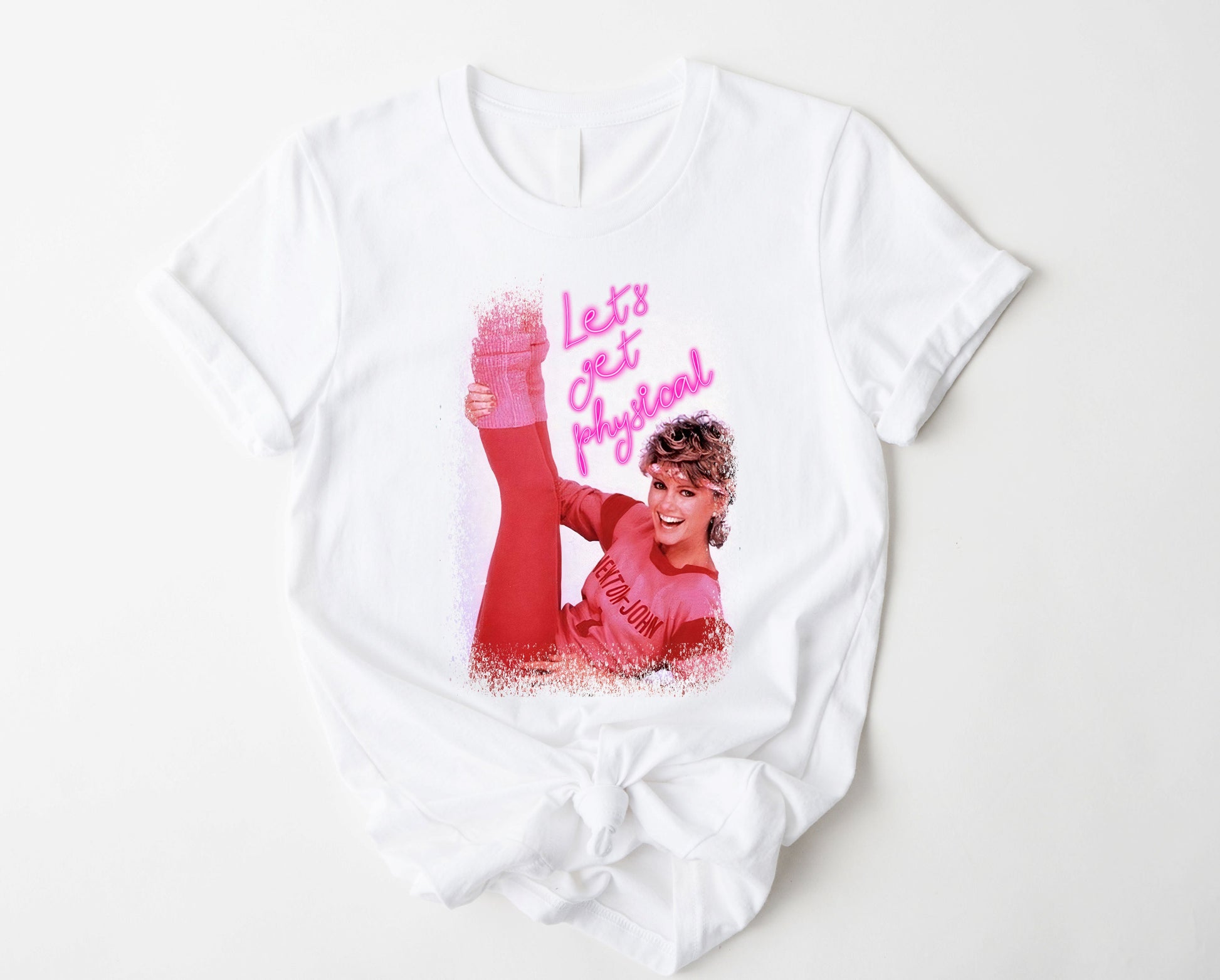 Wholesale Lets Get Physical Graphic Tee - White