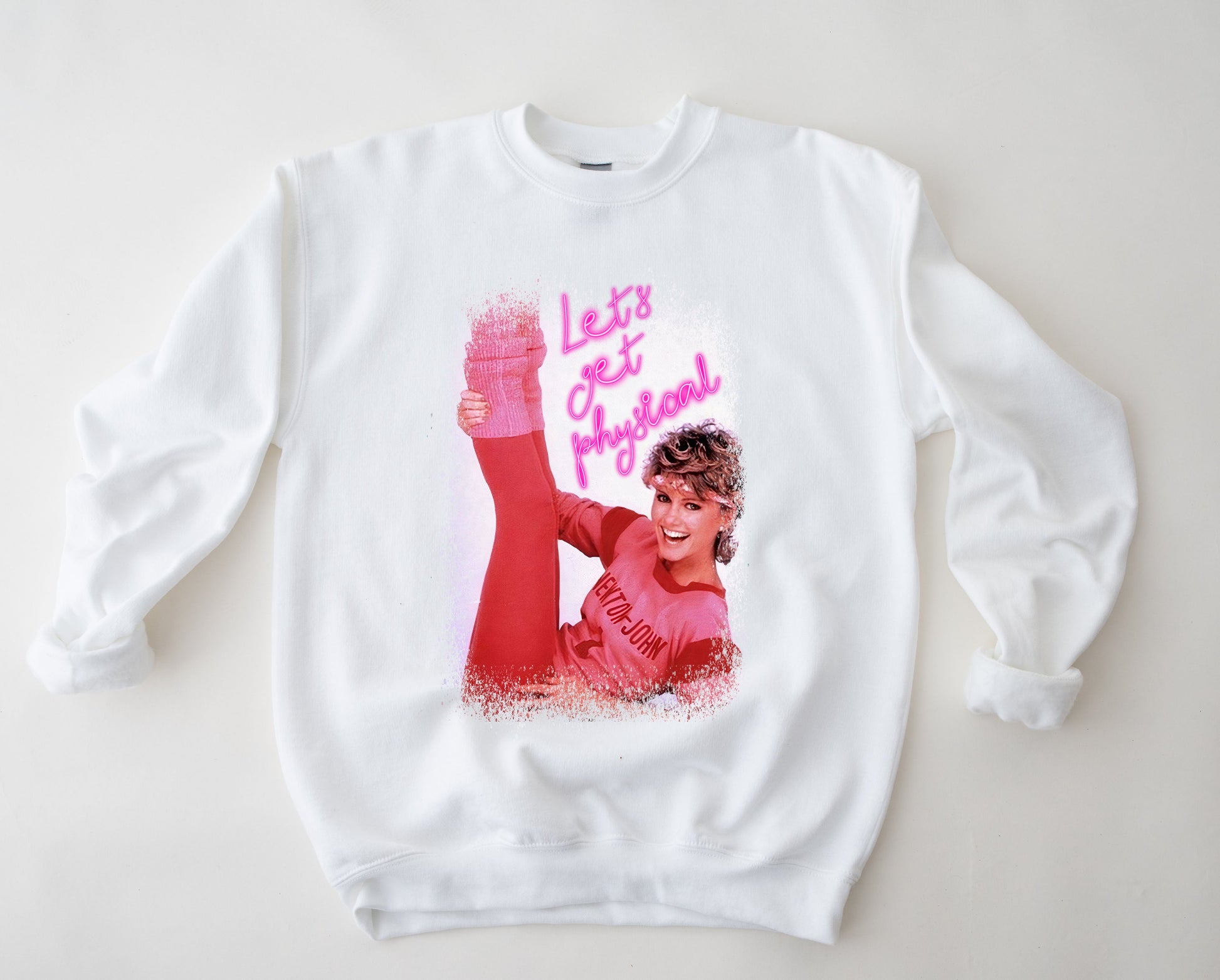 Wholesale Lets Get Physical Graphic Tee - Pink