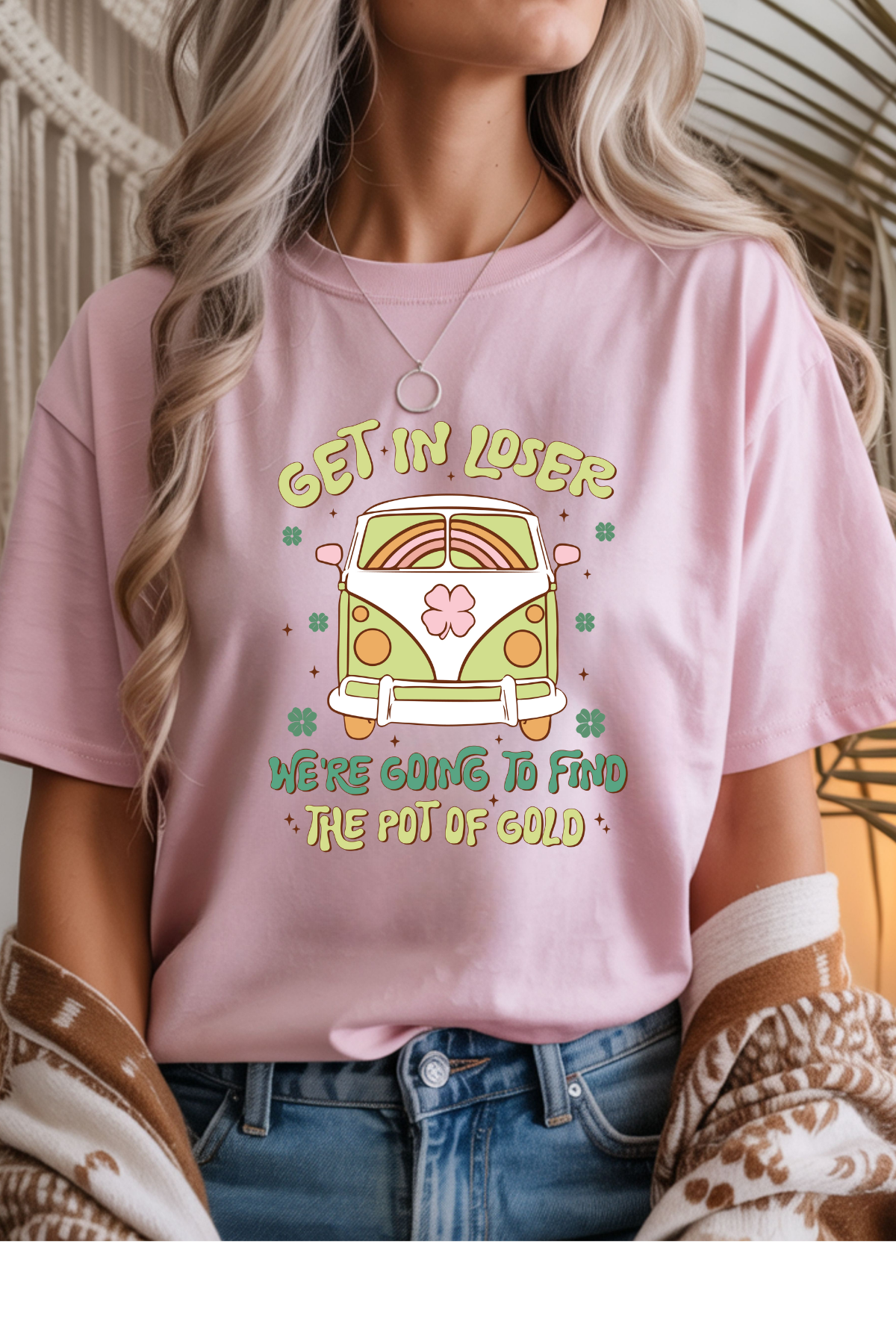 Wholesale Sahara Spring - Get In Loser #6 - Light Pink Gildan Tee