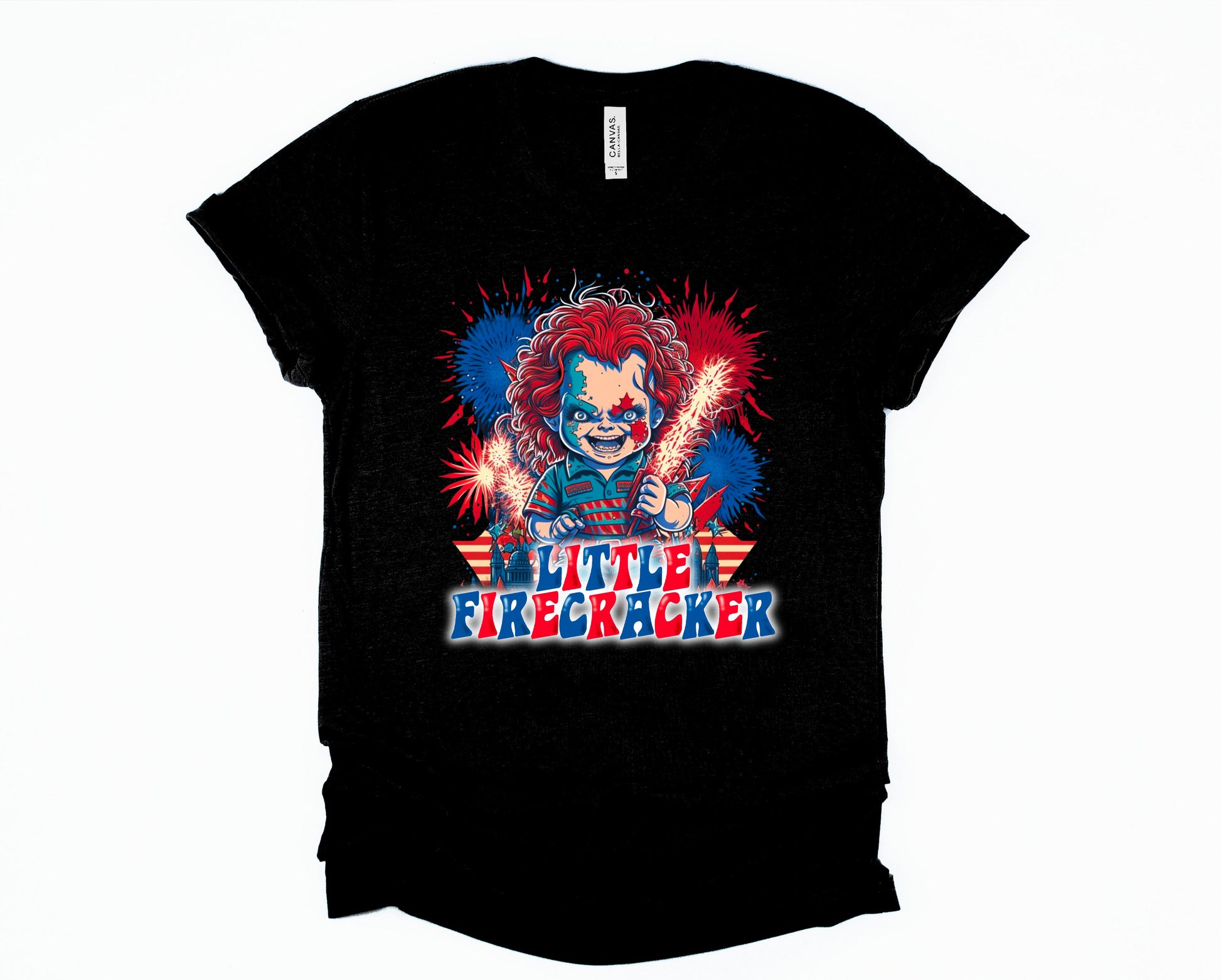 Wholesale Little Firecracker Graphic Tee - Comfort Colors Lagoon Tank