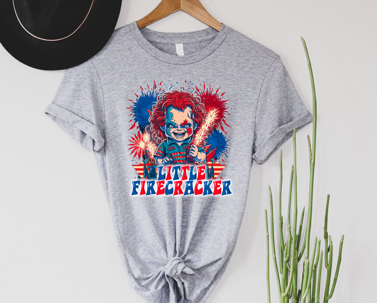 Wholesale Little Firecracker Graphic Tee - Black Tee