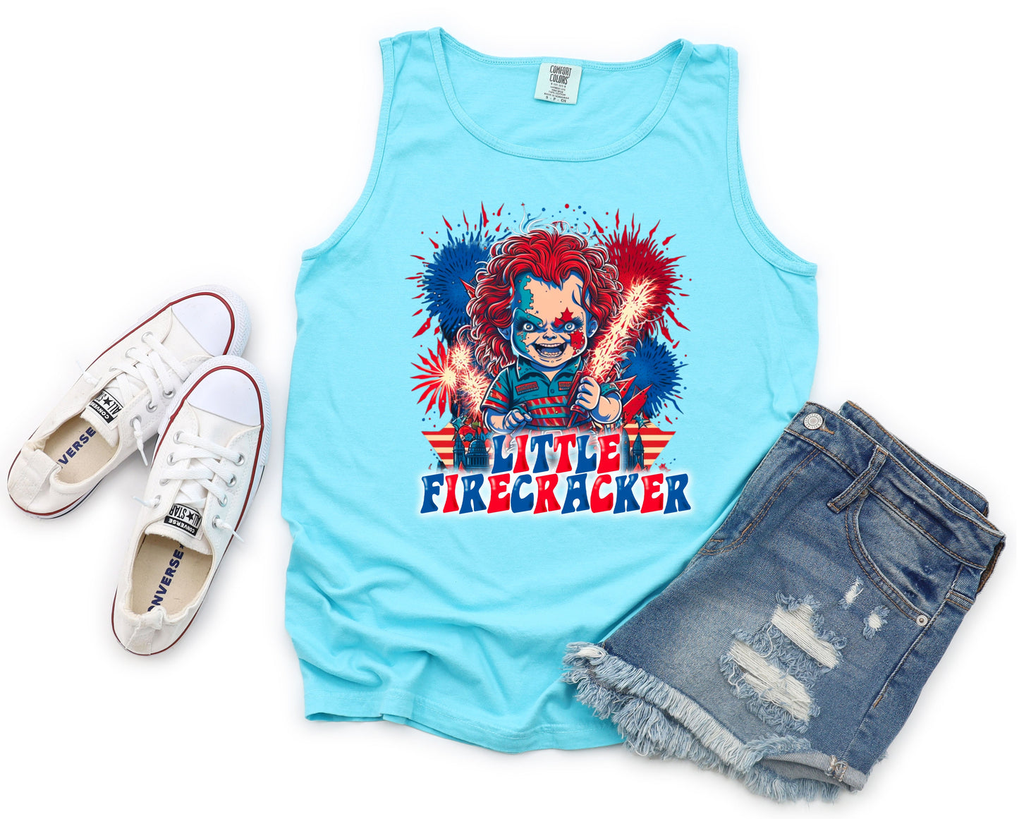 Wholesale Little Firecracker Graphic Tee - Grey Tee