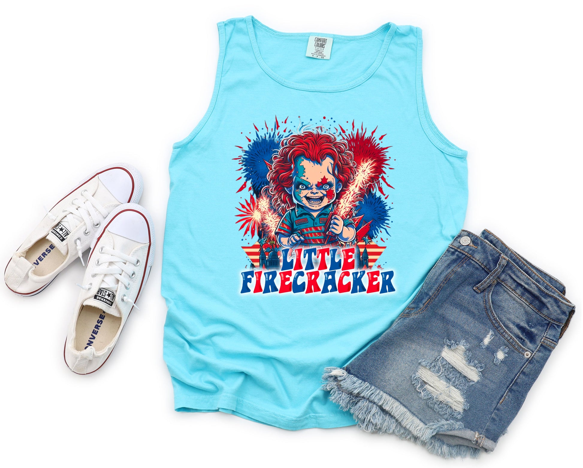 Wholesale Little Firecracker Graphic Tee - Grey Tee