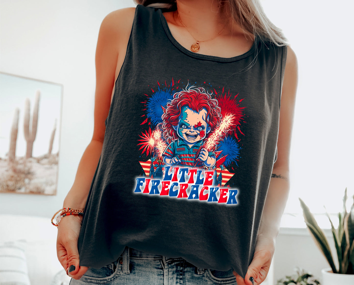 Wholesale Little Firecracker Graphic Tee - White Tee