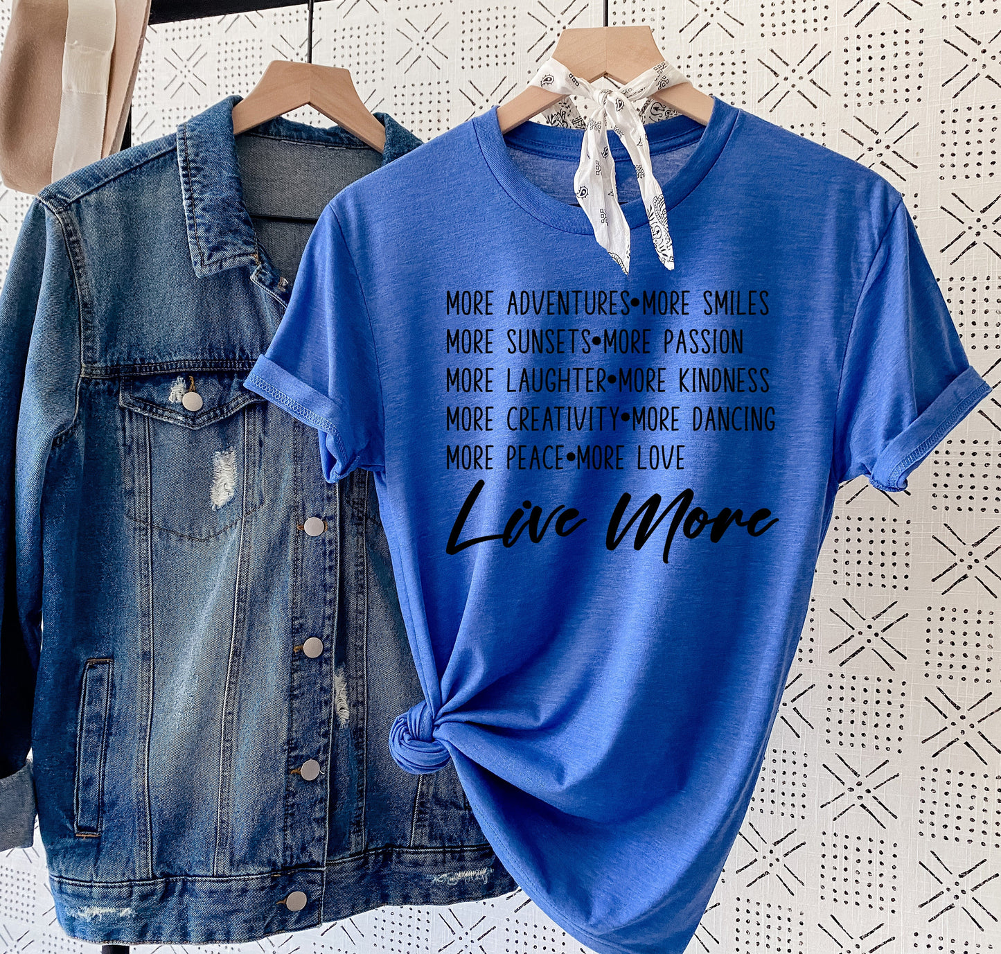 Wholesale Live more Graphic Tee - White