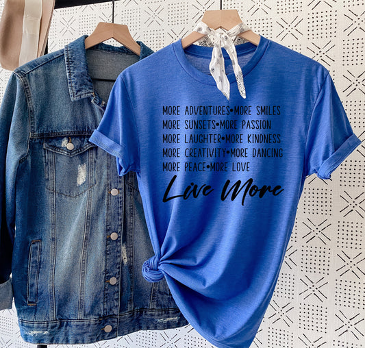 Wholesale Live more Graphic Tee - White