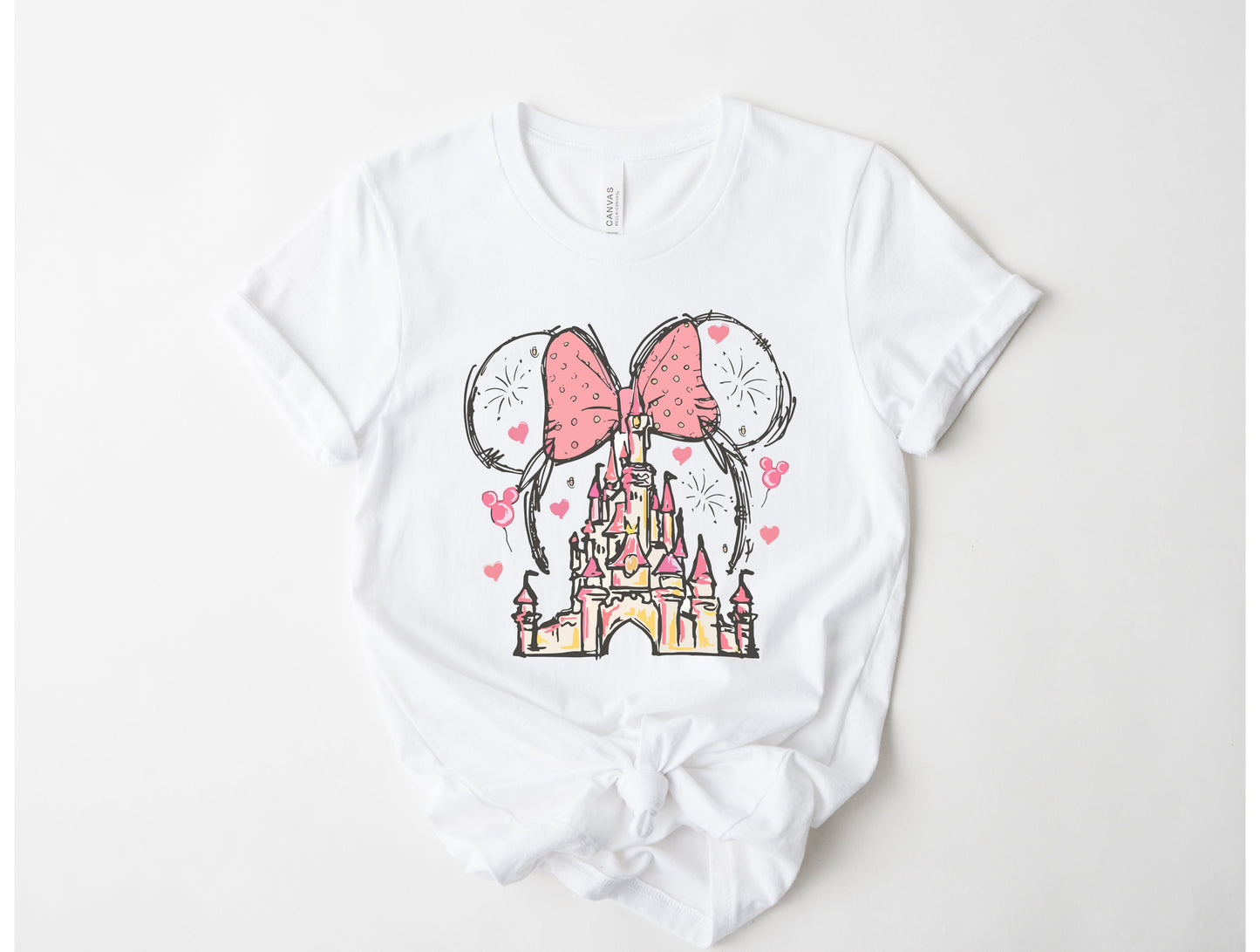 Wholesale Love Castle Graphic Tee - Pink