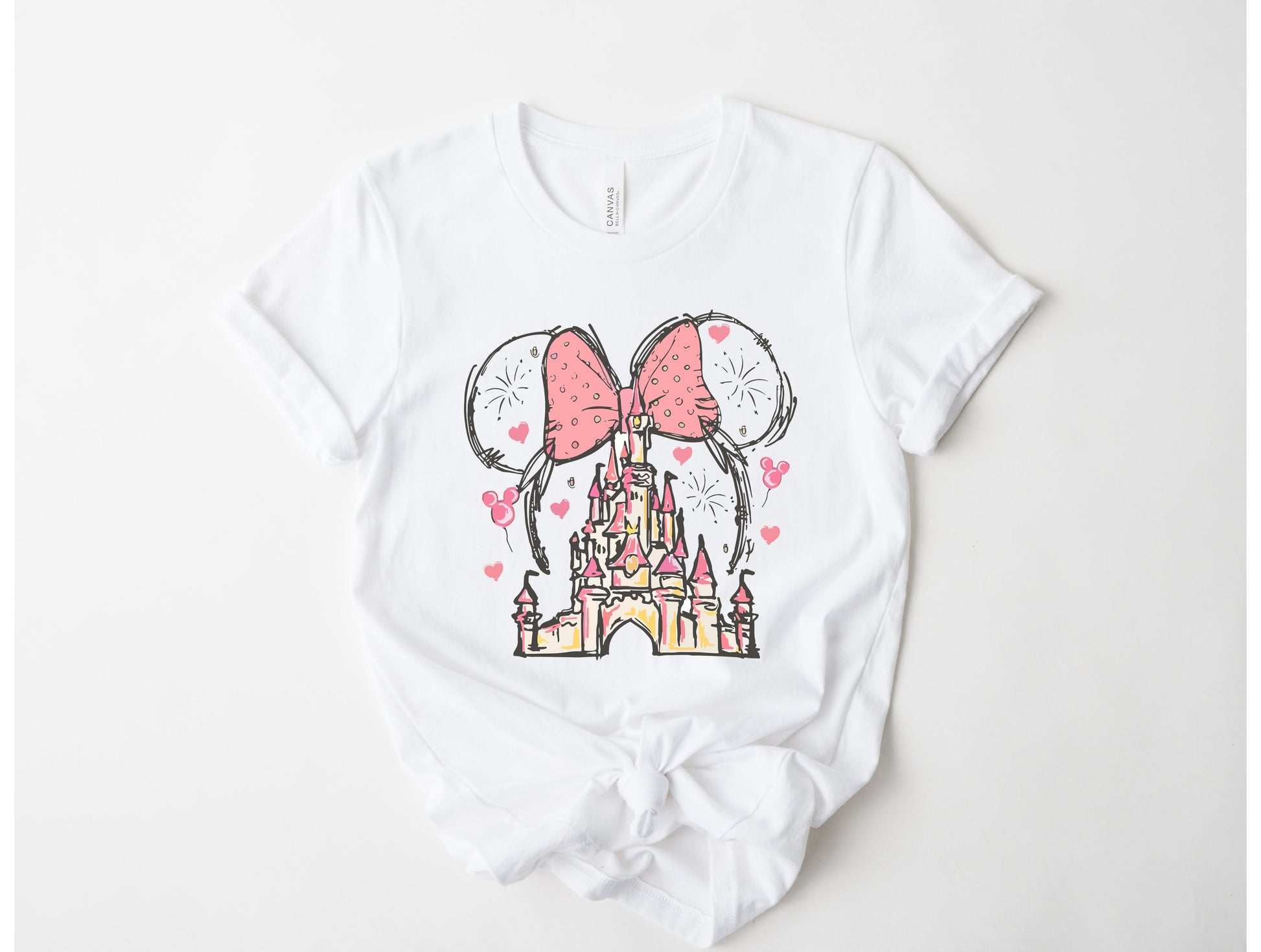 Wholesale Love Castle Graphic Tee - Pink