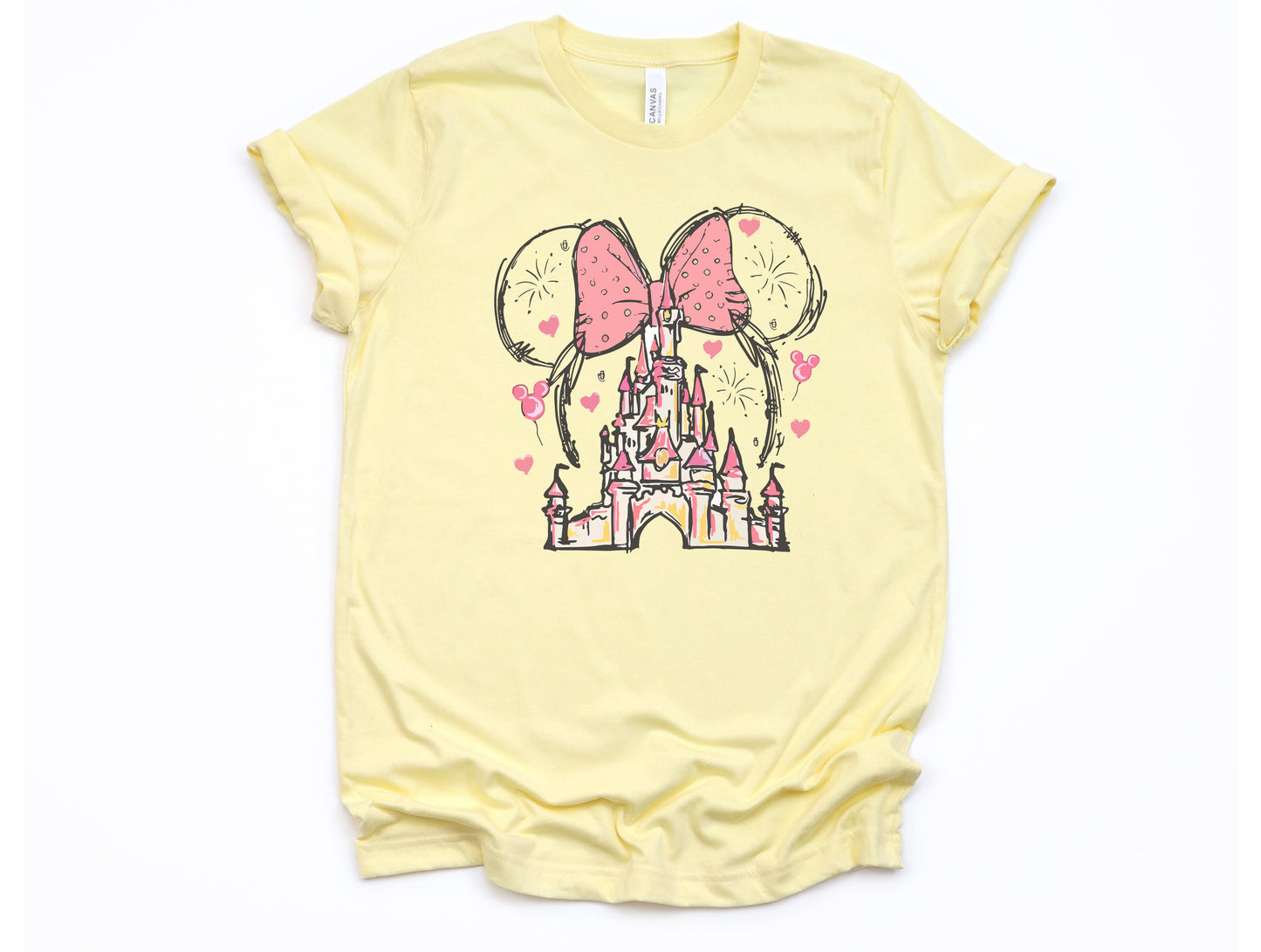 Wholesale Love Castle Graphic Tee - Yellow