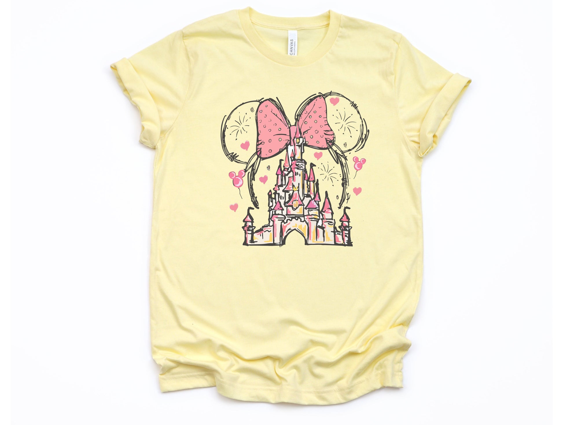 Wholesale Love Castle Graphic Tee - Yellow