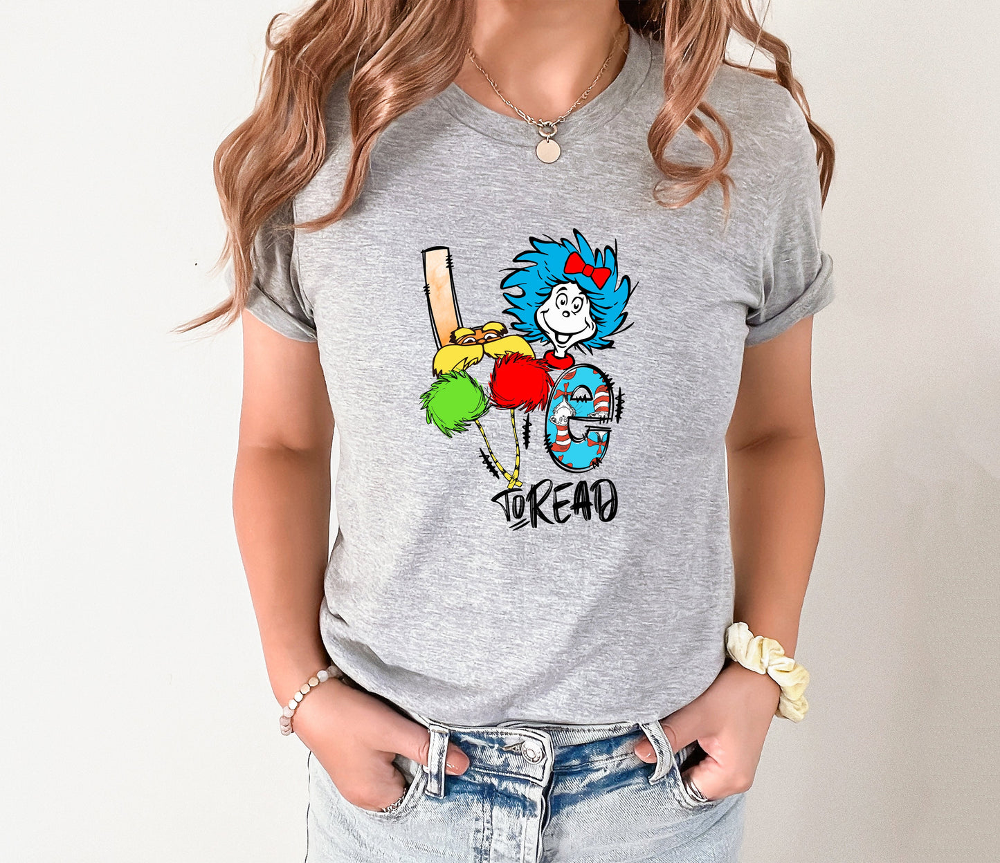 Wholesale Love to Read Graphic Tee - Grey