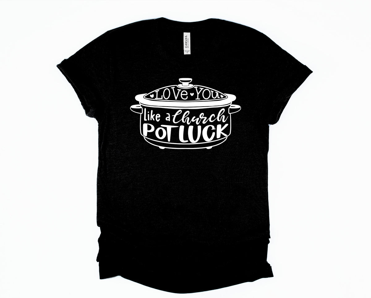 Wholesale Love You Like a Church Potluck Graphic Tee - Olive