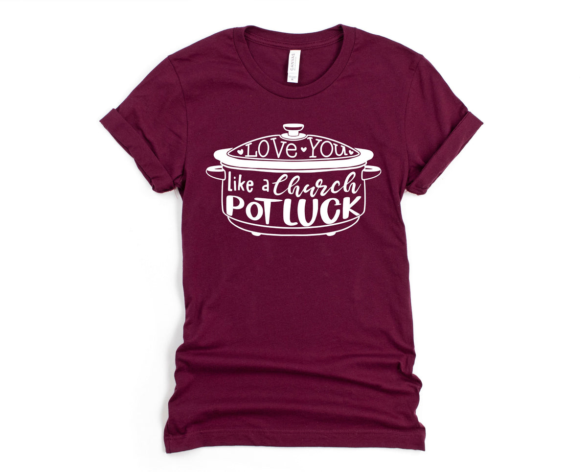 Wholesale Love You Like a Church Potluck Graphic Tee - Black