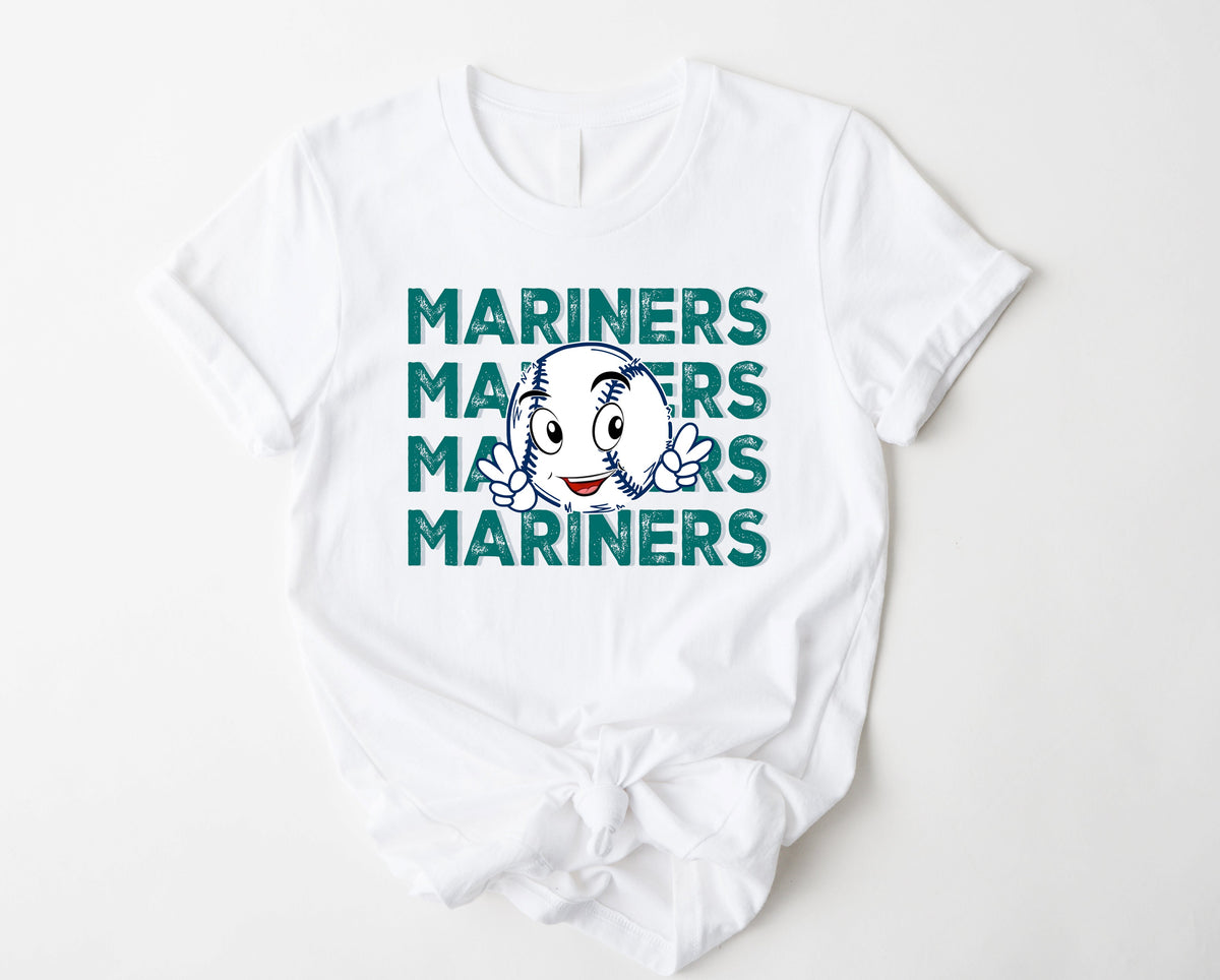 Wholesale Mariners Baseball Graphic Tee - White