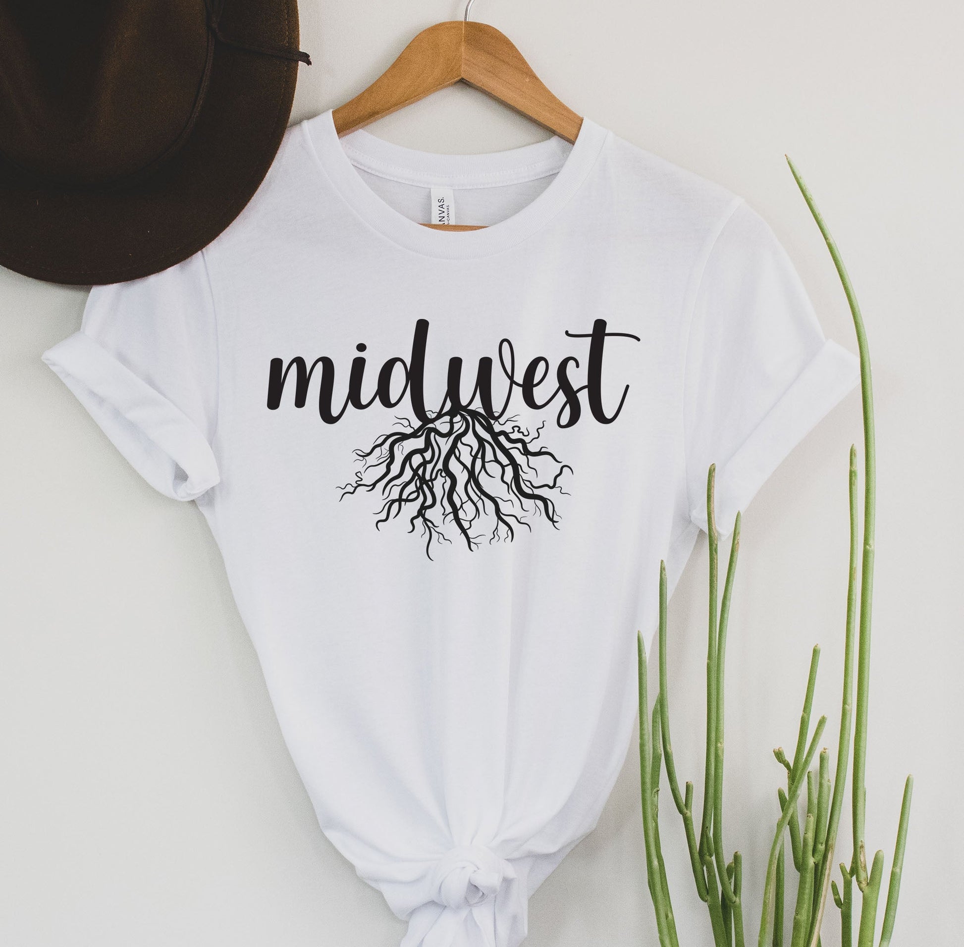 Wholesale Midwest Roots Graphic Tee - Grey
