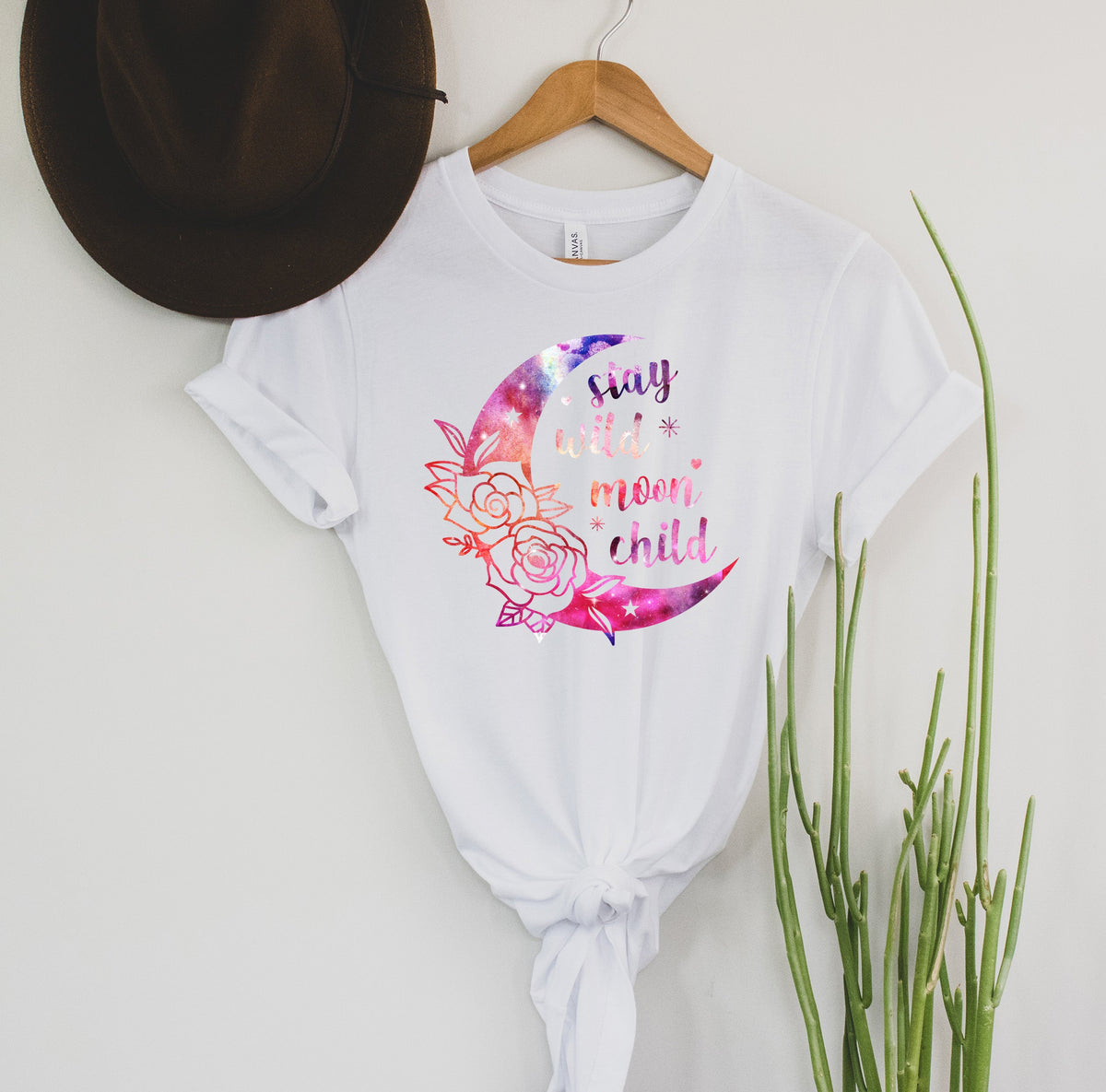 Wholesale Stay Wild Moon Child Graphic Tee - White