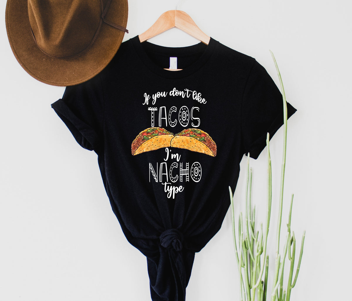 Wholesale Nacho Type Graphic Tee - Black