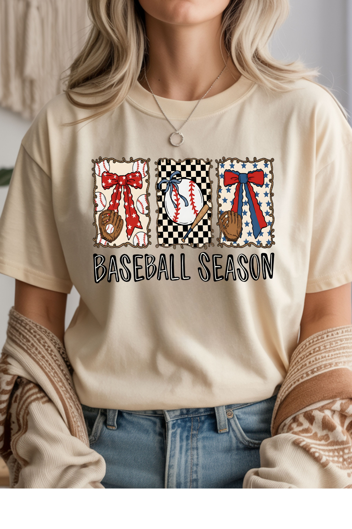 Wholesale Lilac Lane - Baseball Season #5 - Natural Gildan Tee