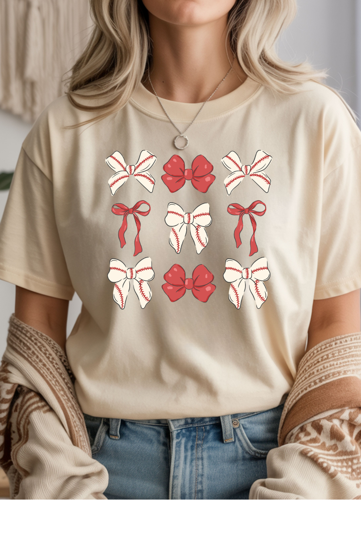 Wholesale Lilac Lane - Bow Croquette #10 - Natural Gildan Tee