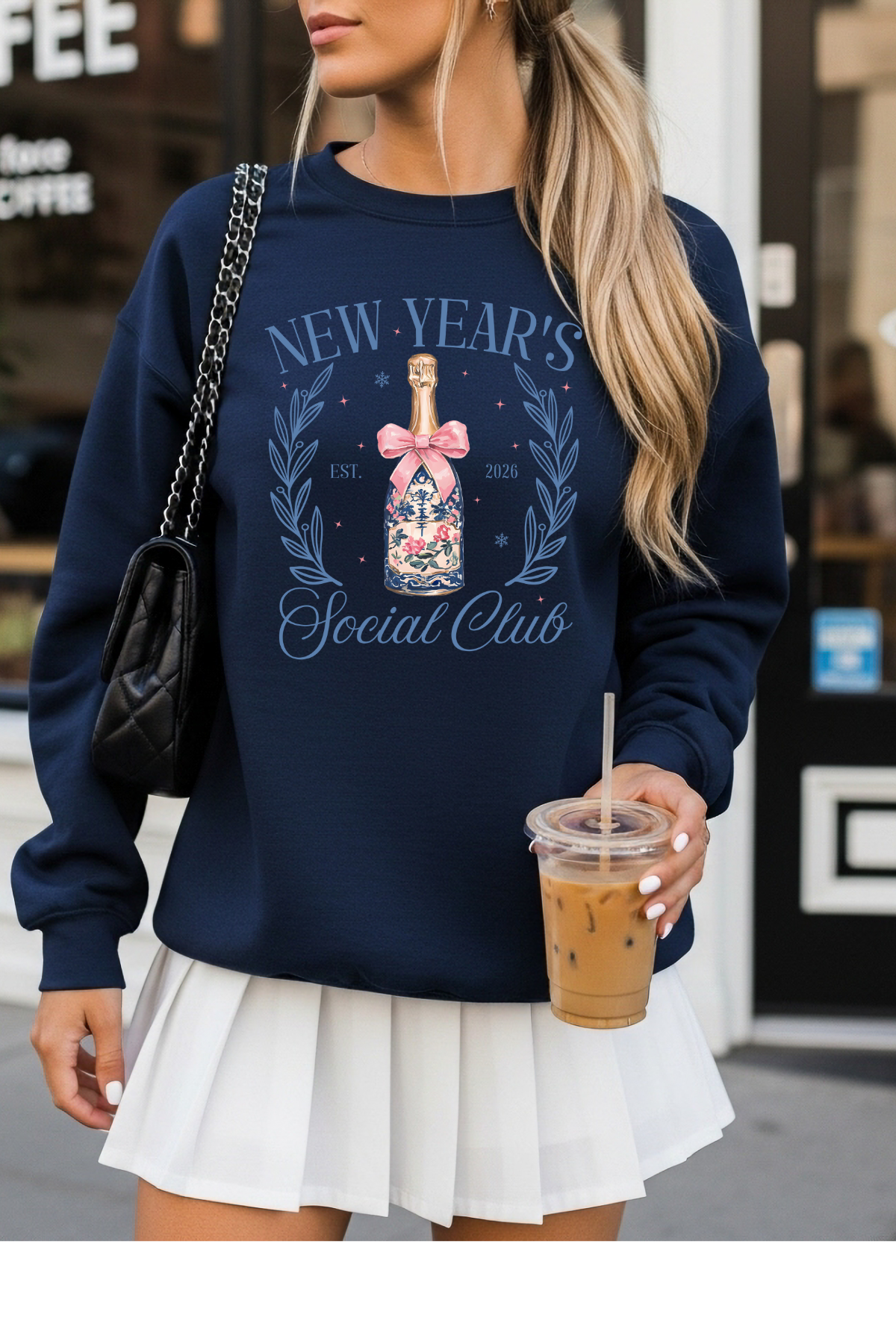 Wholesale New Year - Coquette New Year #6 - Navy Gildan Sweatshirt