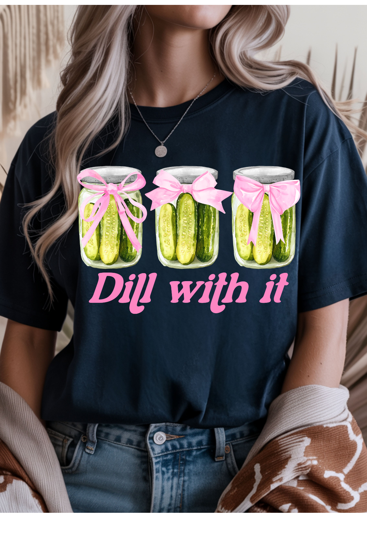 Wholesale Indigo - Dill With It #4 - Navy Gildan Tee