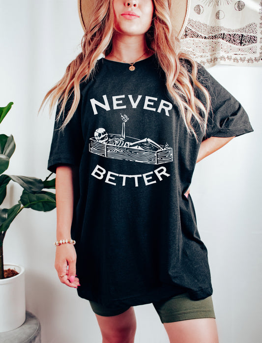 Wholesale Never Better Graphic Tee - Comfort Colors Black
