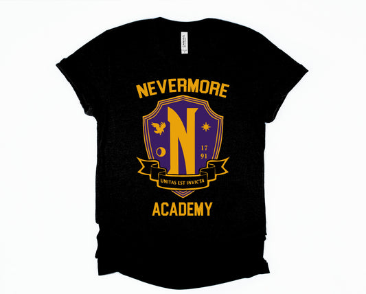 Wholesale Nevermore Academy Graphic Tee - Black