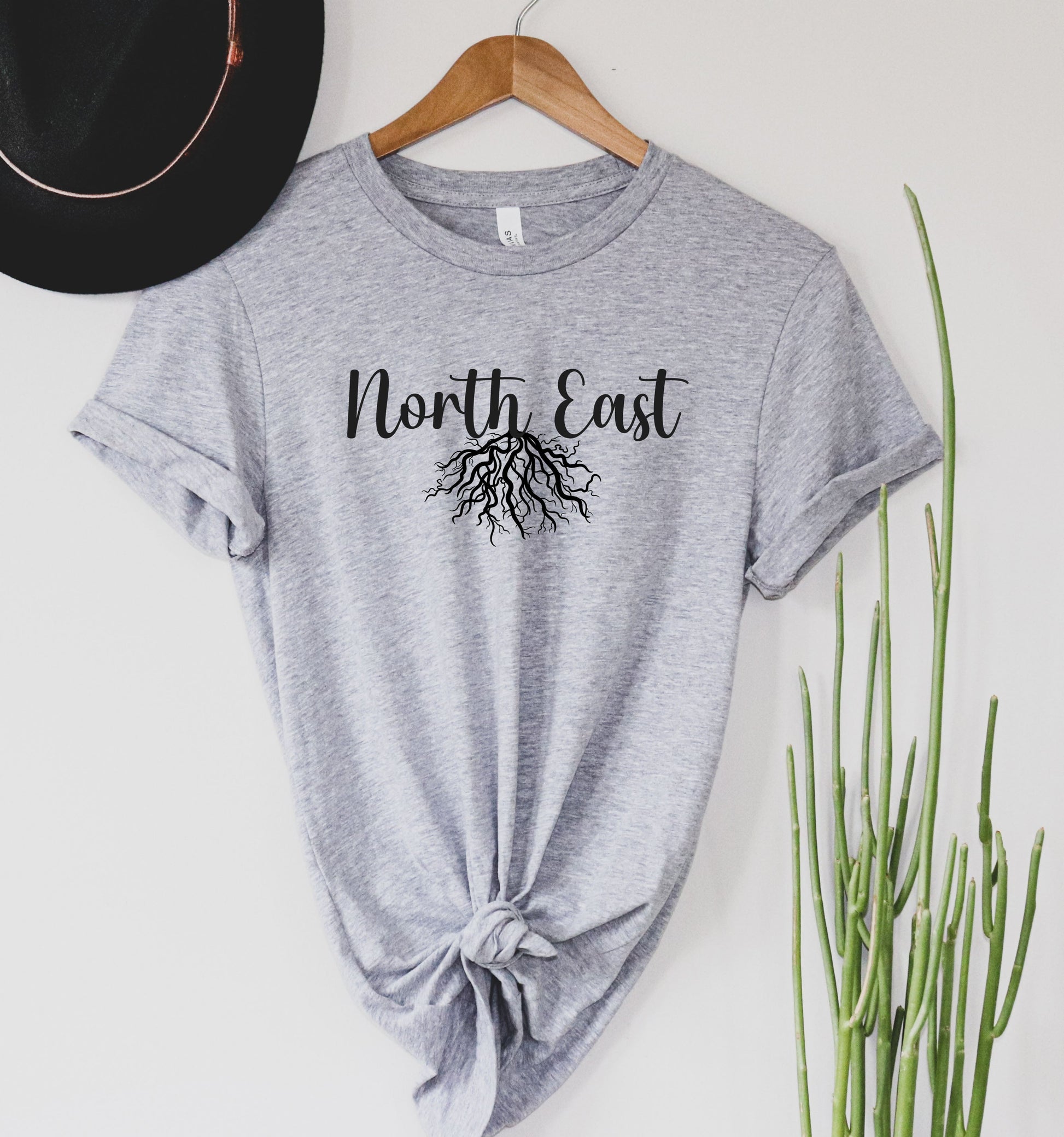Wholesale Northeast Roots Graphic Tee - Heathered Forest Green