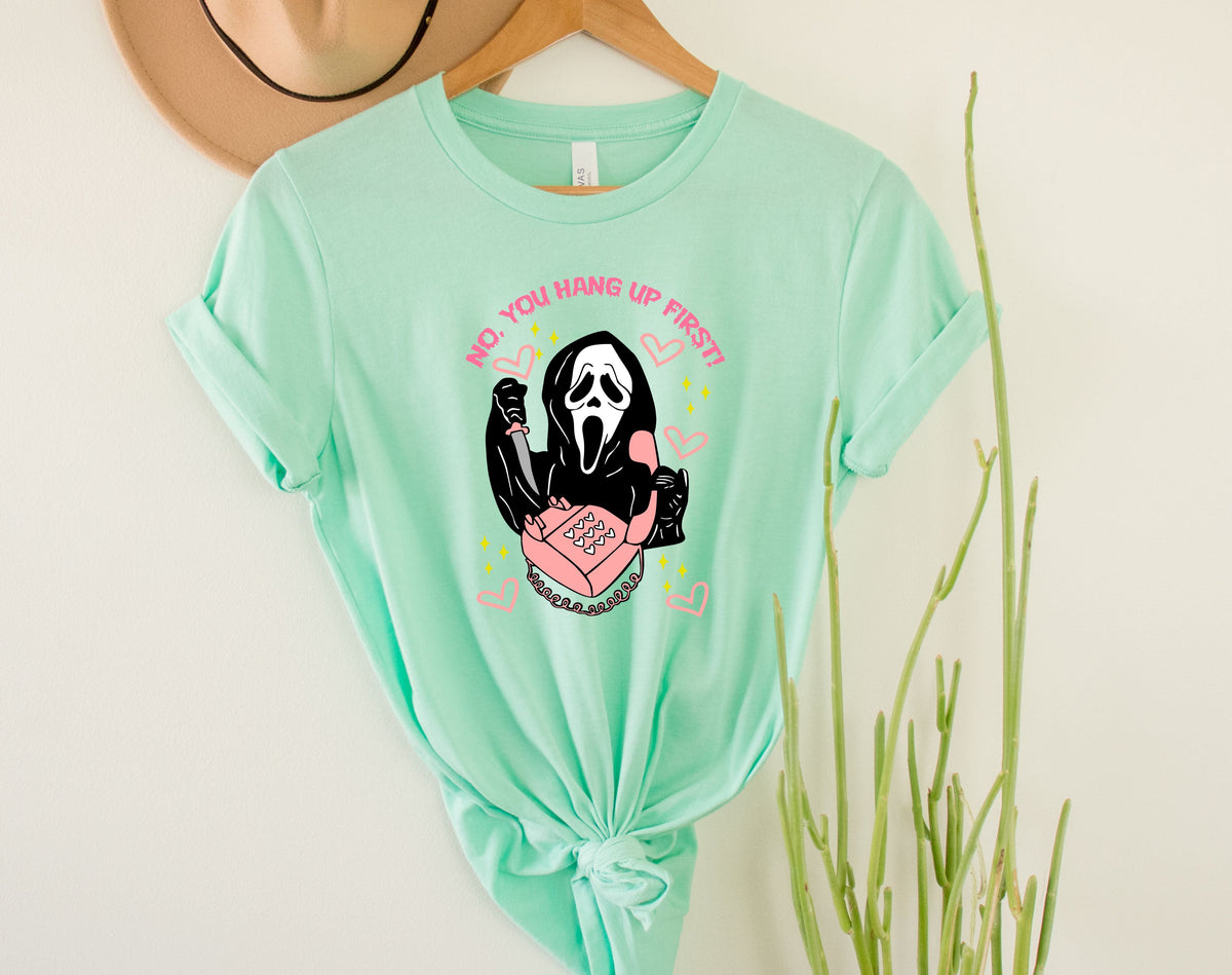 Wholesale No, You hang up first Graphic Tee - Mint