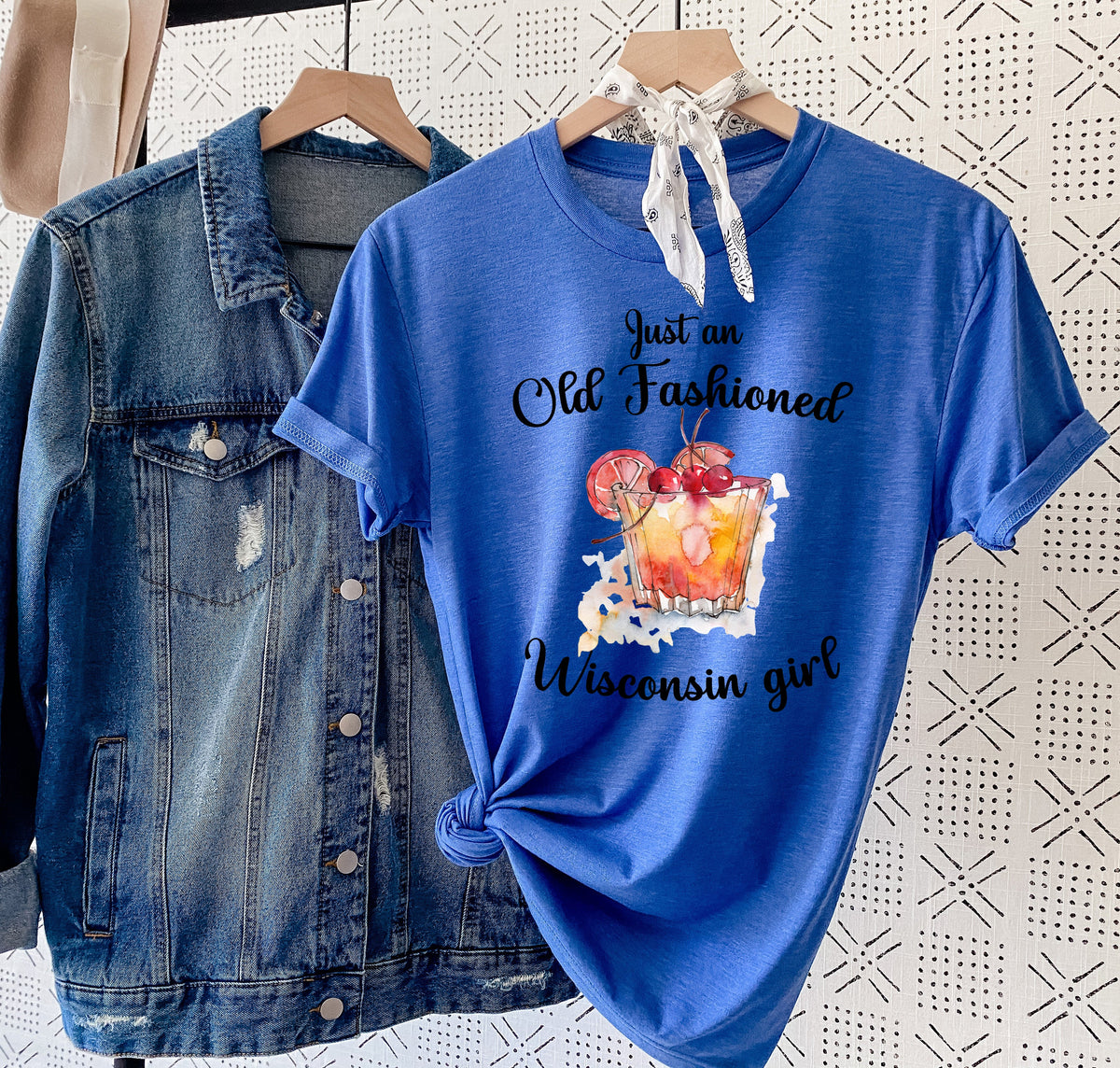 Wholesale Old Fashioned Girl Graphic Tee - Blue