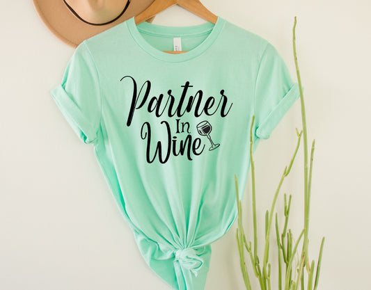 Wholesale Partner in Wine Graphic Tee - Heather Clay